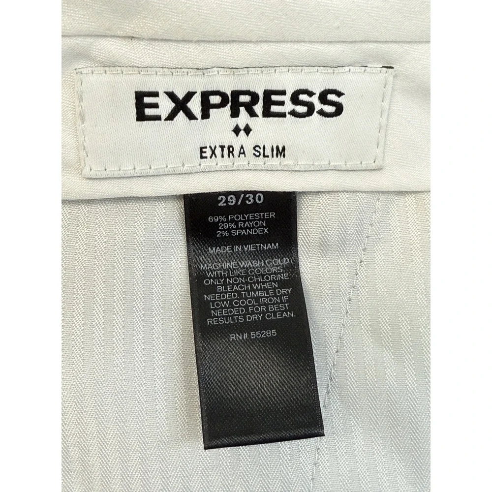Express Mens 31X29Pants Gray Extra Slim‎ Straight Ankle Stretch